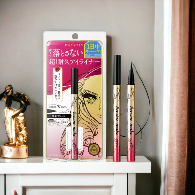 Bút Kẻ Mắt Nước Không Lem Không Trôi Nét Kẻ Siêu Mãnh Kissme Heroine Make Eyeline Màu Đen (0.4 mL)