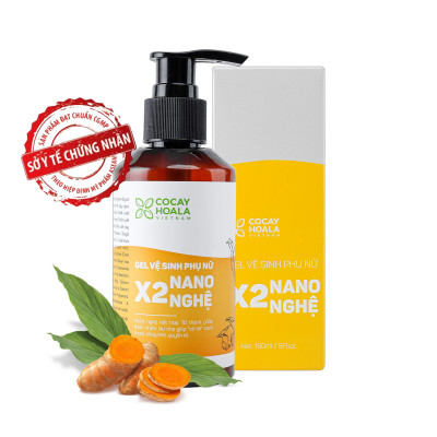 Gel Vệ Sinh Phụ Nữ Giảm Viêm Ngứa X2 Nano Nghệ Cocayhoala 150ml