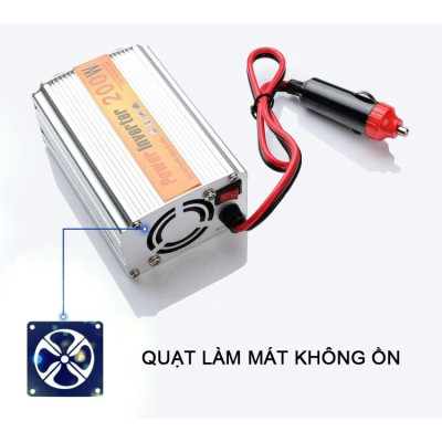 Bộ Chuyển Đổi Nguồn Điện DC 12V Sang AC 110V/220V 200W Cho Xe Ô Tô Cao Cấp - Hàng Nhập Khẩu