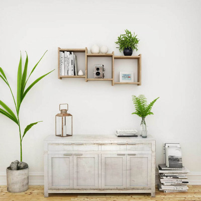 Giá đỡ sách trưng bày phòng khách treo tường SMLIFE Warrant