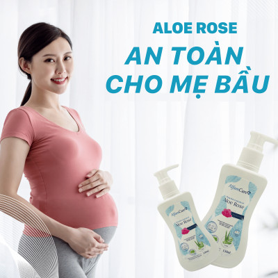 Dung Dịch Vệ Sinh Phụ Nữ Aloe Rose AlfamCare Hỗ Trợ Viêm Nhiễm Phụ Khoa, Nấm Ngứa Chai 150 ml