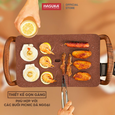 Bếp nướng điện HASUKA HSK-335 công suất 2000W- Cảm biến nhiệt thông minh, tự ngắt khi quá tải - HÀNG CHÍNH HÃNG