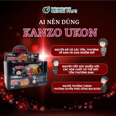 Viên Uống Thải Độc Gan, Giải Rượu Kanzo Ukon Genki Fami Nhật Bản Hộp 30 Viên