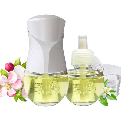Bộ tinh dầu cắm điện Air Wick AWK2236 Linen In The Air 19ml (Hương hoa táo), sử dụng điện 220V