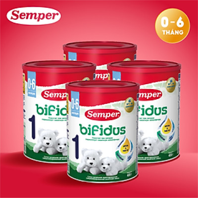 Combo 4 Sữa bột công thức Semper Bifidus số 1 400g/hộp