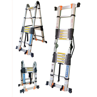 Thang Nhôm Rút Đa Năng Có Bánh Xe - 7.2 Mét