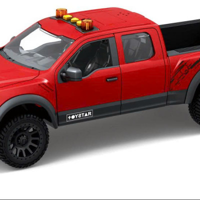 TOYSTAR - 666-89P Mô hình xe bán tải cảnh sát màu đỏ (KT 41x16x19cm)