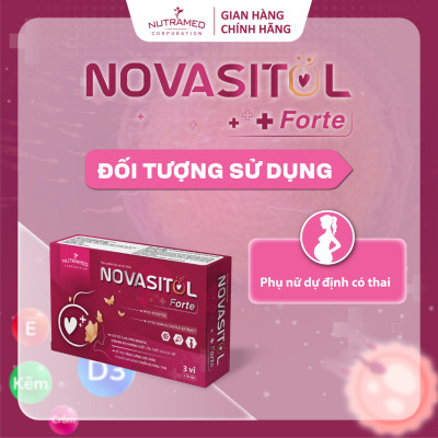 Novasitol Forte hỗ trợ bổ sung Myo-inositol, vitamin và khoáng chất cần thiết cho phụ nữ thả bầu (30 viên) - Nutramed