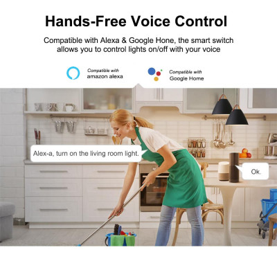 Công tắc đèn tường WiFi thông minh 433Mhz Ứng dụng điều khiển từ xa RF / Hẹn giờ SONOFF T2UK3C-TX  Gang