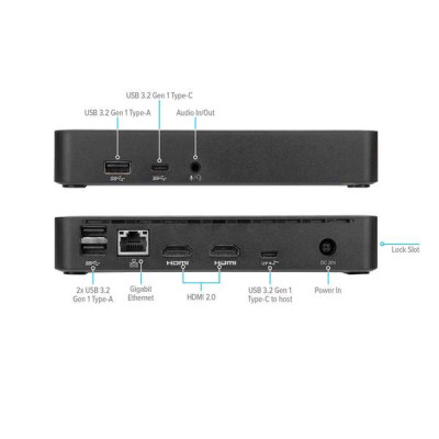 Cổng chuyển Targus DOCK310 Dock USB-C DV4K DOCK310USZ-50 - Hàng Chính Hãng 