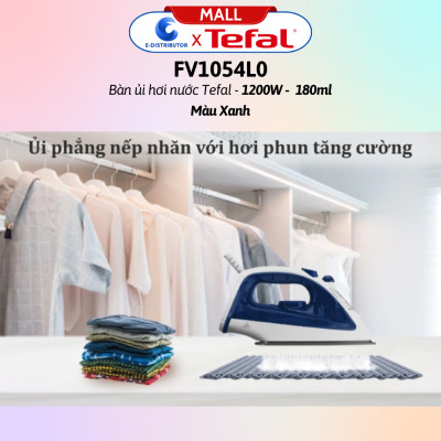 Bàn ủi hơi nước Tefal FV1054L0 1200W - Bàn ủi hơi nước Tefal Easy Steam FV1955E0 1400W  - Hàng Chính Hãng