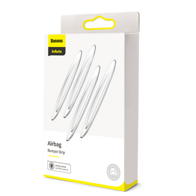 Miếng dán cao su chống trầy gắn cửa dùng cho ô tô Baseus Airbag Bumper Strip (bộ 4 cái, trong suốt) - Hàng chính hãng