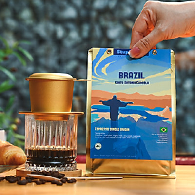 CÀ PHÊ HẠT RANG ĐẶC BIỆT - BRAZIL SANTO ANTONIO CHOCOLA - STUPIDUCKS SPECIALTY COFFEE- 250 gram