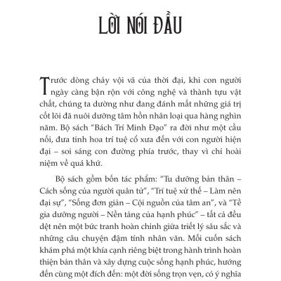 Sách - Bách Trí Minh Đạo - Tề Gia Dưỡng Người - Nền Tảng Của Hạnh Phúc