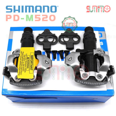 Pedal can xe đạp mtb SHIMANO M520L full box chính hãng