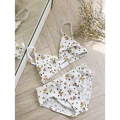 Áo Lót Cotton Móc Gài Sau Huyenmay - Bông Quả