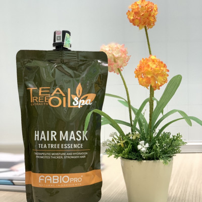 Túi Dầu Hấp phủ lụa mềm mượt FABIO 500ml Tea Tree Essence Hair Mask