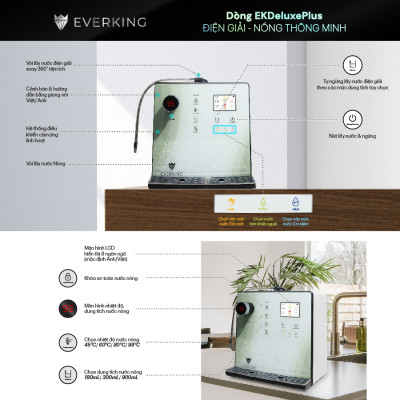 Máy Lọc Nước Điện Giải iON Kiềm EVERKING EKDeluxePlus-117  - Hàng Chính Hãng