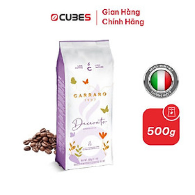 Cà phê hạt Carraro Decerato 500g - Hàng nhập khẩu từ Ý