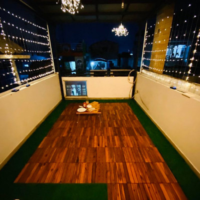 Vỉ Gỗ Lót Sàn Ban Công Thương Hiệu ANKAN Màu Vàng Nắng Loại 6 Nan, Sàn Gỗ Lót Ban Công, Sân Vườn, Hồ Bơi, Phòng Spa, Siêu Bền, Chịu Nước Tốt, Chống Trơn Trượt, Tiêu Chuẩn Xuất Khẩu (1 Vỉ)