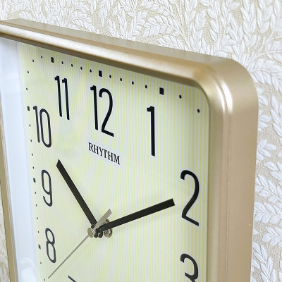 Đồng hồ treo tường Nhật Bản Rhythm CMG598NR13- Kt 25.2 x 25.2 x 4.3cm, 500g Vỏ nhựa. Dùng Pin.