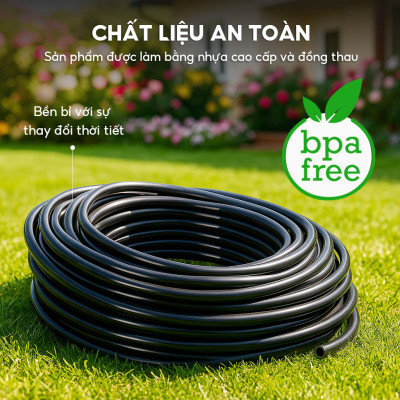 Bộ vòi phun sương làm mát Lebenlang LBLB3362, dài 15m, đa dạng công năng, cất gọn dễ dàng, hàng chính hãng