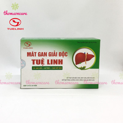 Mát gan giải độc Tuệ Linh - Hết mẩn ngứa, mề đay, tăng cường chức năng gann - Hộp 30 viên từ cà gai leo, actiso