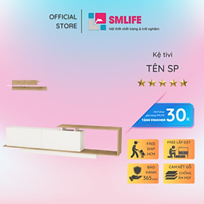 Tủ tivi phòng ngủ đẹp từ gỗ công nghiệp SMLIFE Toruneido