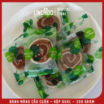 Bánh Mãng Cầu Cuộn - Đặc sản Đồng Tháp - Hộp Oval 200 Gram
