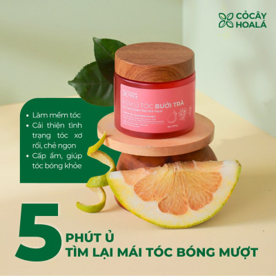 Kem Ủ Tóc Bưởi Trà Cỏ Cây Hoa Lá - Bổ Sung Keratin Thủy Phân Siêu Dưỡng Phục Hồi Tóc Hư Tổn 200g