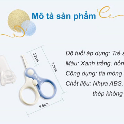 KÉO CẮT MÓNG TAY AN TOÀN CHO BÉ TỪ 6M+ KUKU - KU3035