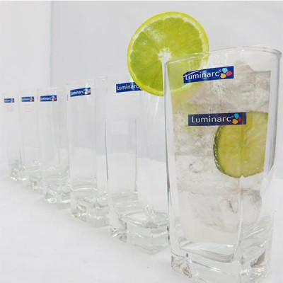 Bộ cốc uống nước thủy tinh Luminarc 6 chi tiết 330ml - G2519, an toàn, chống xước tốt