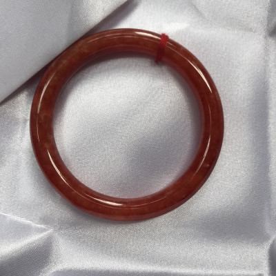 Vòng Cẩm Thạch Đỏ Đẹp A Ni 52mm x chột 7,8mm màu đỏ bông tươi sáng bóng đẹp nữ 52kg - 56kg đeo mệnh hỏa mệnh thổ đeo xuất sắc đẹp món quà tặng ý nghĩa ạ