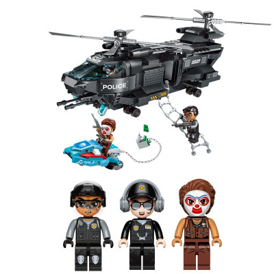 Đồ chơi lắp ráp, xếp hình: Trực thăng vận tải diều hâu đen - Qman 1928 (473 chi tiết)