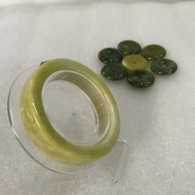 Vòng tay đá cẩm thạch tự nhiên bản vuông nhiều size cho người mệnh Thủy và Kim VONGVUONG5.1CM