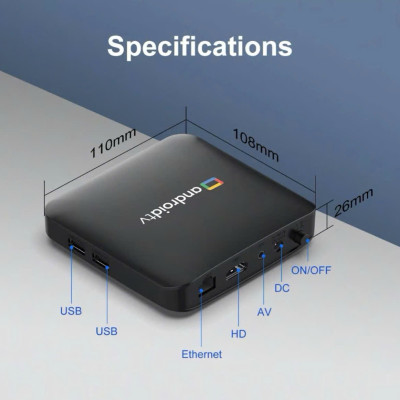 Android Tivi Box - Ram 2G - Android TV 10 - Dual Wifi - Bluetooth - Netflix - Remote Tìm Kiếm Bằng Giọng Nói - Hàng Nhập Khẩu