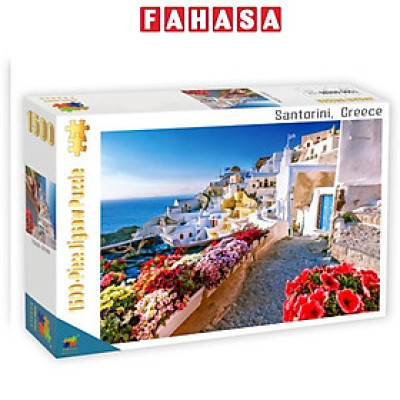 Bộ Tranh Ghép Hình Minh Châu - 60 x 80 cm (1500 Mảnh Ghép) - Santorini, Greece