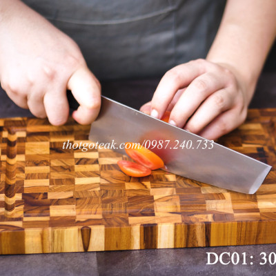Thớt Gỗ Teak Cao Cấp - Cắt Thái, Trang Trí - 30x20x2,5cm - DC01 | HTX DAO PHÚC SEN