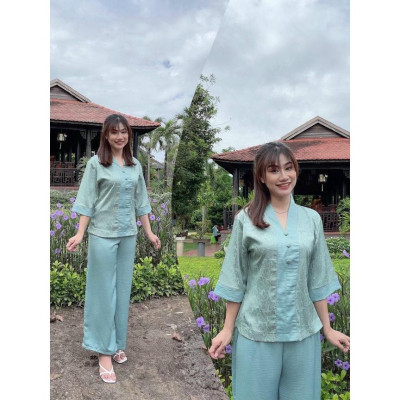 ĐỒ LAM ĐI CHÙA  đồ Phật Tử-Mẫu Gấm Cao Cấp