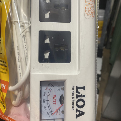 Ổ cắm Lioa 3 lỗ - 4 lỗ - 5 lỗ - 6 lỗ OFSSA2.5-2 có đồng hồ đo Ampe, công suất 3300W - Hàng chính hãng