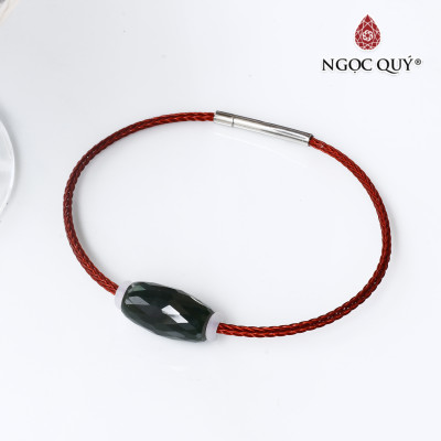 Vòng dây thép lu thống ngọc bích 10X17mm mệnh hỏa, thổ - Ngọc Quý Gemstones