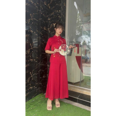 Đồ Lam Đi Chùa Mẫu Cá Ngọc Quần Váy