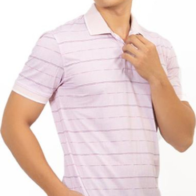 Áo Polo Nam Cổ Bo Không Túi Novelty NATMHSMCLR191108N - Hồng Nhạt