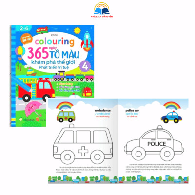 Sách - Colouring 365 Ngày Tô Màu Khám Phá Thế Giới Phát Triển Trí Tuệ - Dành Cho Bé 2-6 Tuổi