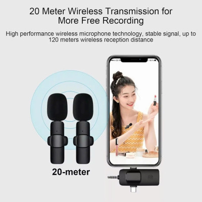 Micro Thu Âm Cài Áo Không Dây 2 Mic 3 Trong 1 Cho Điện Thoại (Android Cổng Type C – Iphone IOS Cổng Lightningg) Máy Tính Bảng PC Laptop Máy Ảnh (Jack 3.5) Loa Smartphone Lọc Tiếng Ồn Xa 20m Quay Video Tiktok Livestream Review Vlog Youtube – Hàng Nhập Khẩu
