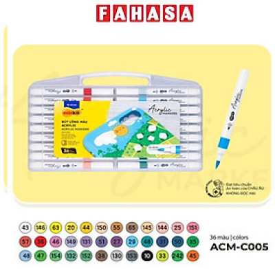 Hộp 36 Bút Lông Màu Acrylic Markers 1 Đầu - Colokit ACM-C005