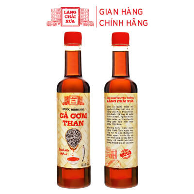 Đặc Sản Phan Thiết - Thùng 6 Chai Nước Mắm Nhỉ Cá Cơm Than Làng Chài Xưa 525Ml/Chai Sánh Đặc Thịt Cá 300 Năm Truyền Thống