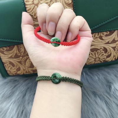 VÒNG TAY MAY MẮN ĐỒNG TIỀN TÀI LỘC NGỌC CẨM THẠCH- DTCT044