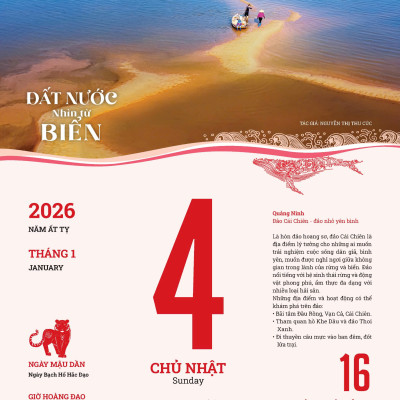 LỊCH 2026 ĐẤT NƯỚC NHÌN TỪ BIỂN – NXB Chính Trị Quốc Gia Sự Thật