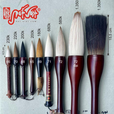 Bút lông cỡ đại nhiều loại dương hào, kiêm hào, hùng hào viết thư pháp vẽ thuỷ mặc chuyên dụng